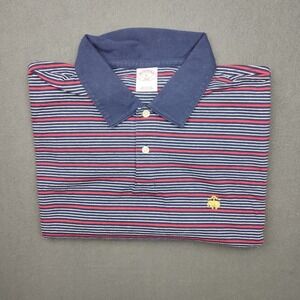 Brooks Brothers Navy and Red Striped Polo Shirt